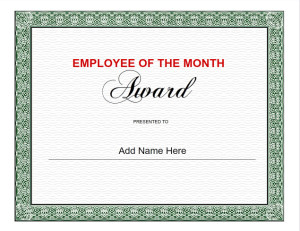 Use iClicknPrint Templates to design Employee of the Month Certificate Template