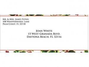 Use Christmas envelopes together with Christmas letterheads